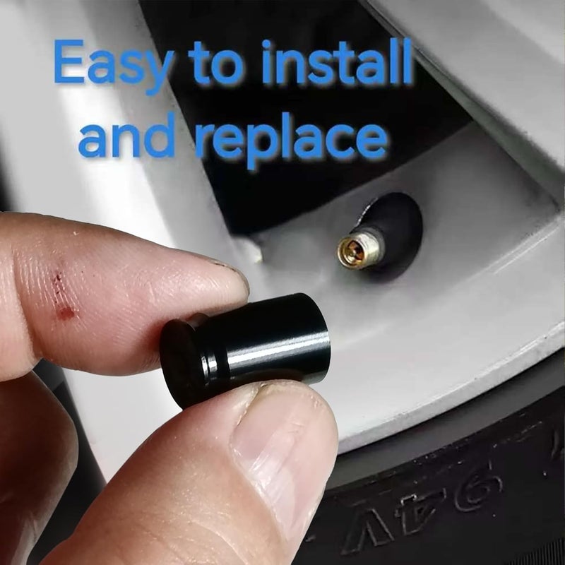 DENEST Tire Valve Stem Caps for Car, Motorbike, Trucks, Bike, Bicycle, Black (Bullet Shell) - Image 5